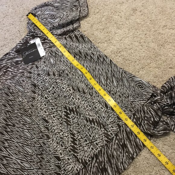 NWT Vintage Jessica Arizona Flutter Sleeve Tie Hem Blouse - Picture 16 of 16